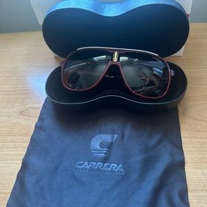 Carrera Red and Black Sunglasses
